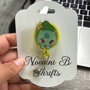 Bulbasaur Badge Reel with Yellow Accents